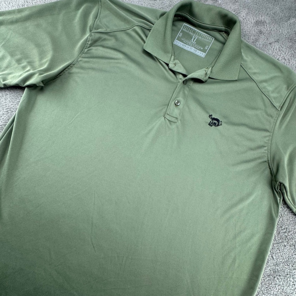 Savage Tacticians Polo Shirt Mens XL Green Good Short Sleeve Tactical Skull Logo